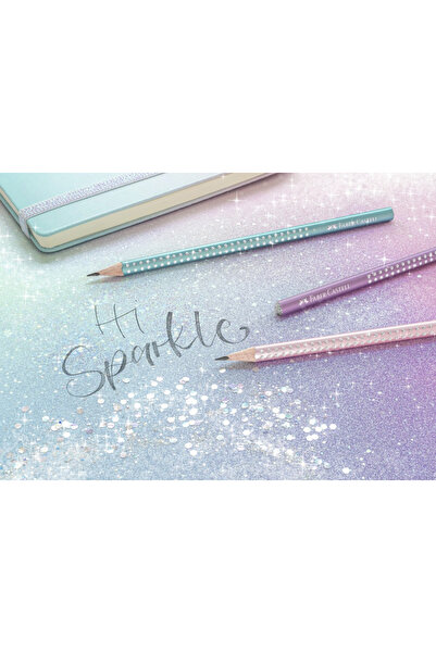 Faber Castell Μολύβι Faber-Castell τριγωνικό γραφίτη B sparkle ocean blue metallic 2023