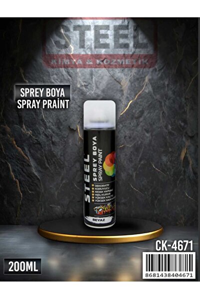 STEEL 200 ML BEYAZ SPREY BOYA