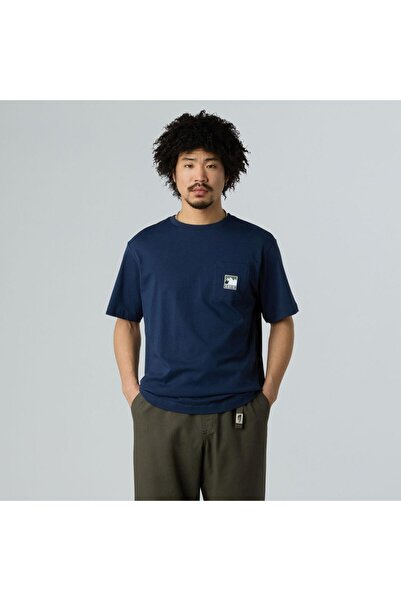 THE NORTH FACE M MOUNTAIN LOGO RELAXED S/S POCKET TEE Ανδρικό μπλουζάκι NF0A8E3M8K21 Navy Blue-L