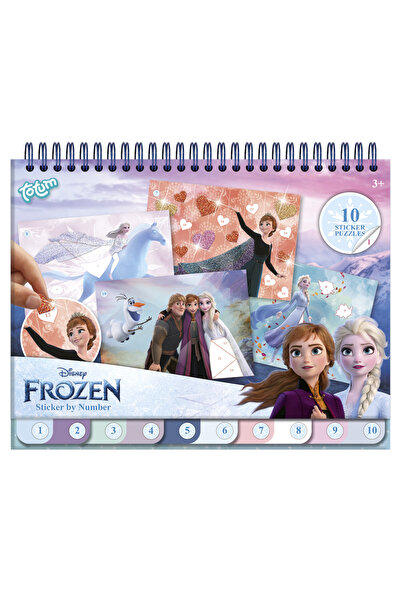 Totum Carte de colorat & abtibilduri cu numere - Frozen