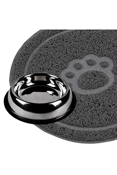 VERK Kit Anti-Murdarie pentru Hranire –Bol Metalic 1.5L,Covoras Antiaderent,C...