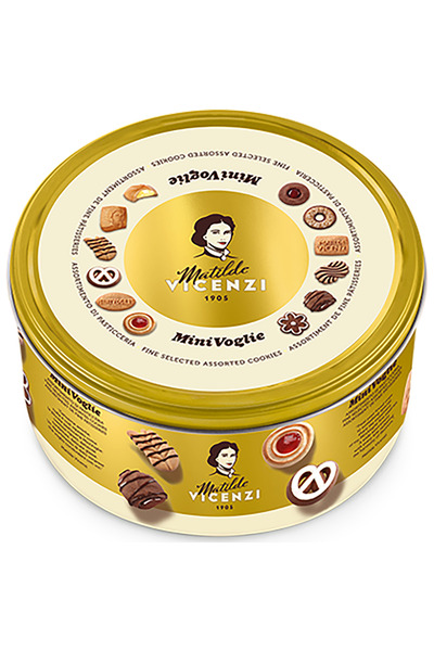 Matilde Vincenzi Prajituri asortate, in cutie metalica, Minvoglie, Matilde Vincenzi, 500 g