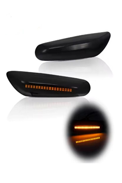 TVS Bmw E90 E87 E60 Kayar LED Çamurluk Sinyalleri Duman Siyah