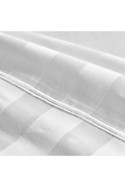 Home Centre Satin Stripe Pima Cotton Sateen 525 Thread Count Super King Flat Sheet - 260x270 cm
