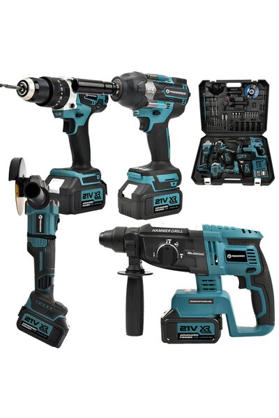 prohummer PH277 21V 2Ah 4’lü Set — 800Nm Somun Sökme, Vidalama, Kırıcı Delici...