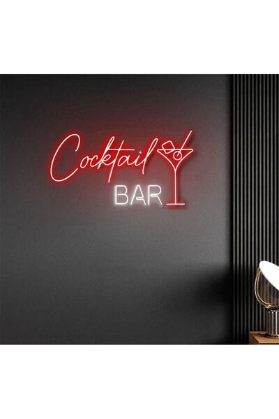BİZ BU İŞİN KEYİF KISMINDAYIZ Cocktail BAR Yazılı ve Şekilli Neon Tabela