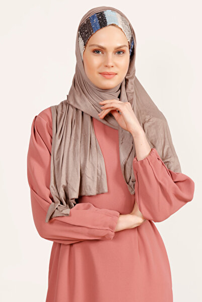 Differenza Balıksırtı Penye Şal - Vizon