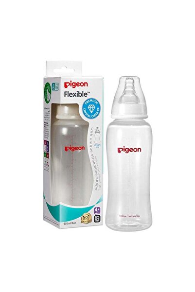 Pigeon زجاجة بلاستيكية انسيابية ذات عنق رفيع (عادي) - 250 مل