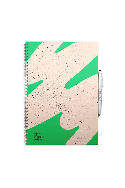 Moyu Reusable smart notebook, A4 format with rings - Write, erase and reuse without limits