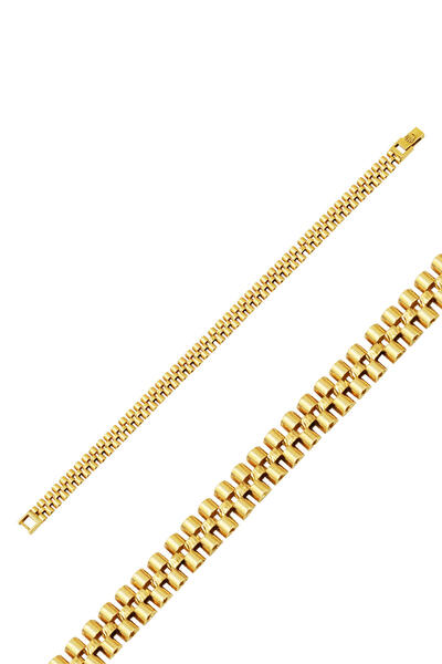 Bilezikci Işıltılı Rolex 14 Ayar Altın Künye