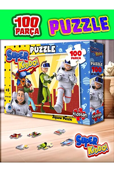 kidssan games 100 PARÇA PUZZLE (YAP-BOZ) EĞİTİCİ KARAKTERLER - SUPER KIDDO