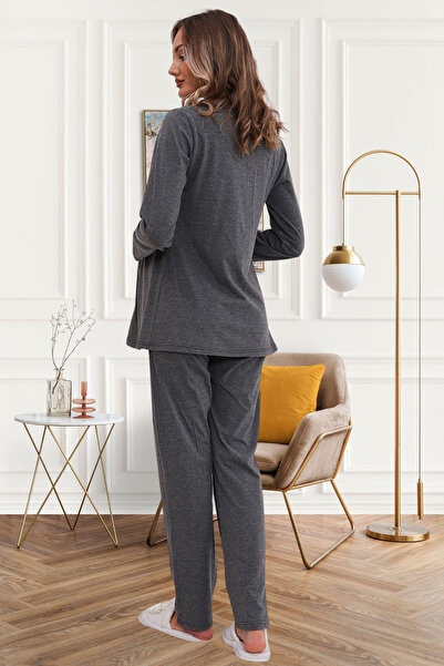 Mavelle Women's Dante Detailed Maternity Maternity Pajama Set 6102