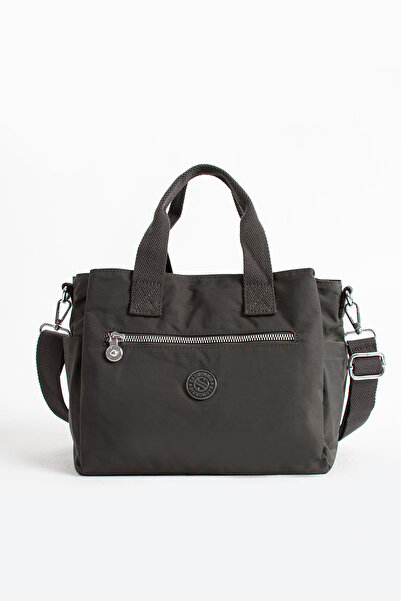 Sanmorris Women's Water Resistant 5 Compartment Satin Fabric Hand and Shoulder Bag