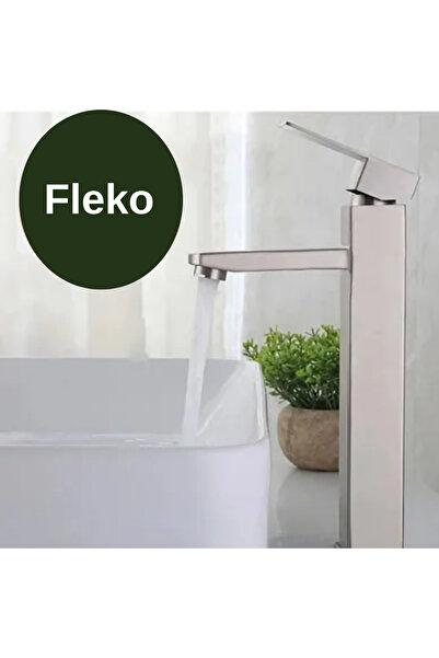 KAVİTİCARET صنبور حوض المطبخ ذو المدخل الساخن والبارد من طراز Fleko Inox Matt...