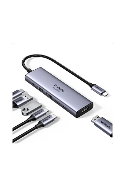 Ugreen HUB 6 în 1 Tip-C la 2x USB 3.2, 3x Tip-C, HDMI