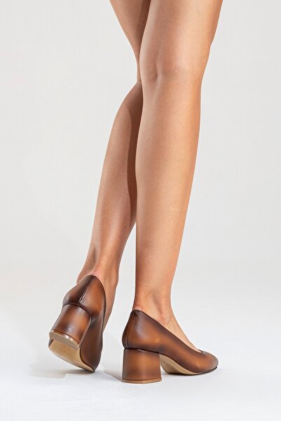 ALPELLİByAlp Dámské opálené boty z pravé kůže s tupou špičkou Pohodlný design Denní klasické boty na podpatku