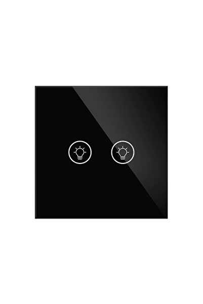 MoesHouse Comutator inteligent WiFi cu variator integrat, 2 circuite, compatibil Tuya