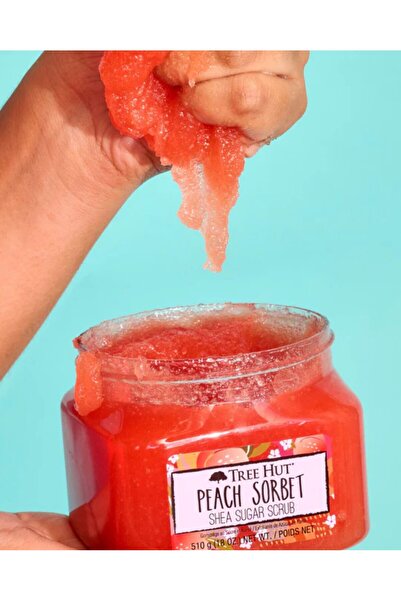 TreeHut Peach Sorbet Shea Sugar Scrub Body Peeling 510Gr