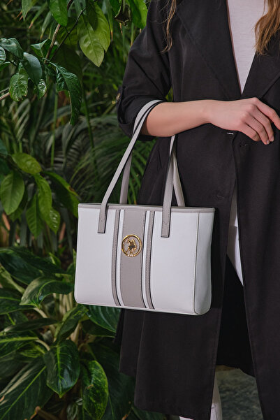 U.S. Polo Assn. Geantă albă de umăr pentru femei Us8029