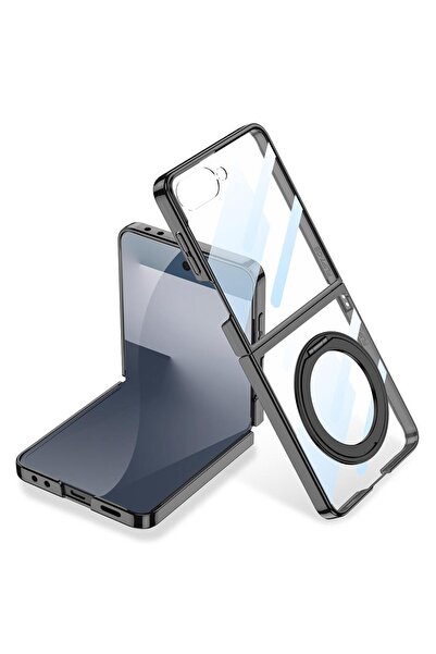 AktarMobile Galaxy Z Flip 7 uyumlu MagSafe Kılıf Ön Ekran Koruyuculu Şeffaf K...