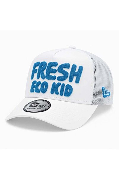 NEW ERA - N2N Fresh Ego Kid White Trucker Cap – Blue Embroidered Logo