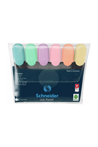 SCHNEIDER Σετ μαρκαδόρων εργασίας 6 παστέλ χρώματα
