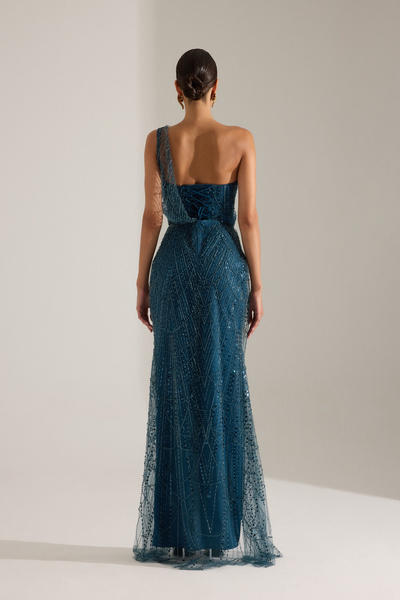 BETTY & SAM ELEANOR PETROL MAVİSİ ELBİSE