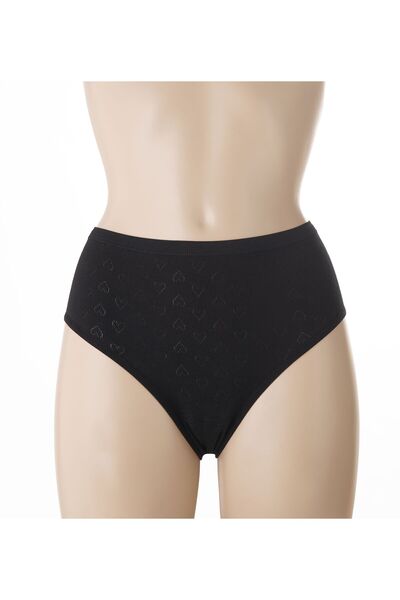 Quatarze 6 Pack 100% Cotton Heart Jacquard Bato Panties Q3590