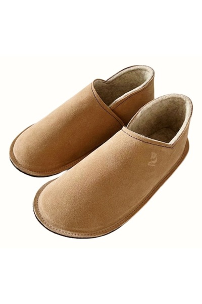 OEM Women's Suede and Wool Felt Slippers - Size 39 - Camel