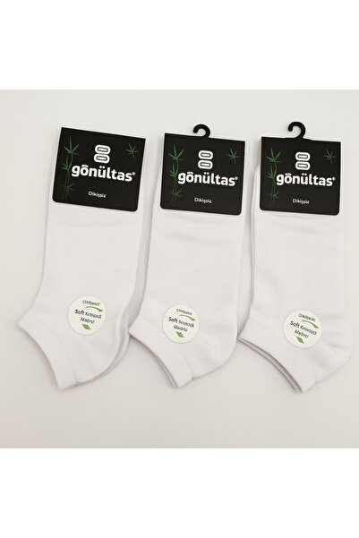 Gönültaş Unisex Booties Socks White -5-Pack Bulk Advantage Package -Bamboo-Se...