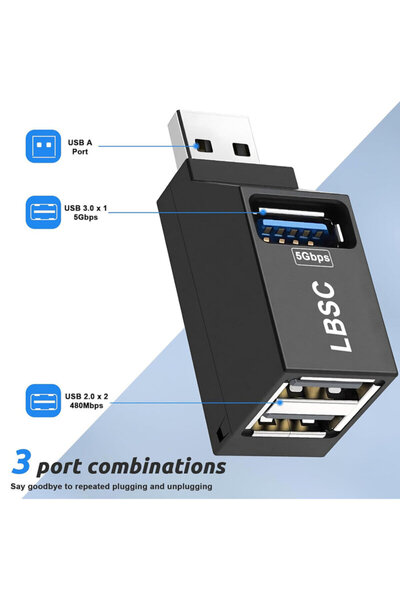 Techsuit Mini hub USB cu 2x USB 2.0, 1x USB 3.0 EchoLink H11
