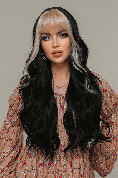 WildFashion Peruca bruneta cu suvite blonde PER135B-100