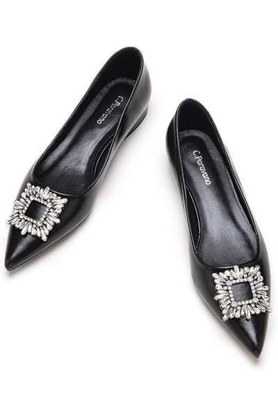 OEM Elegant ballet flats, BLACK for women, M 36