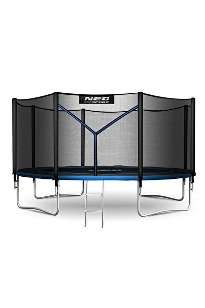 DacEnergy Trambulina de gradina, cu plasa de exterior, scara metalica, 2 trep...
