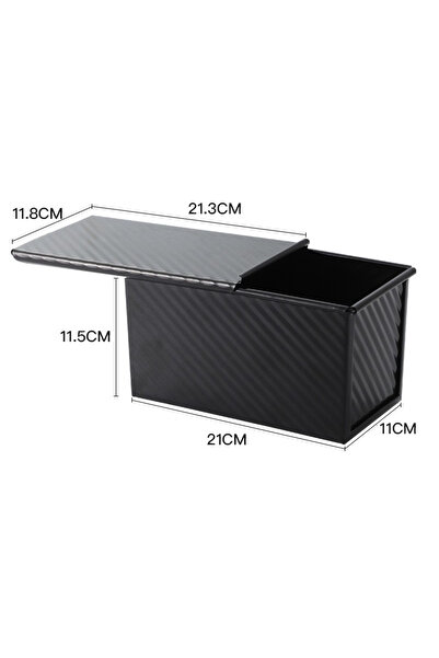 Flippy Cutie pentru pâine prăjită, pliabilă, neagră, 450 g, cu capac