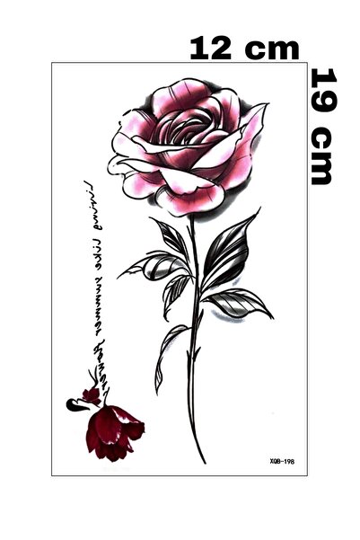 Mecit Tuhafiye KIRMIZI GÜL KOL BİLEK VUCUT İÇİN GEÇİCİ DÖVME