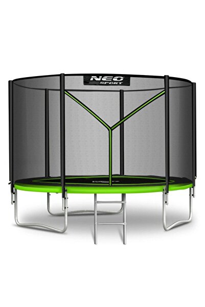 DacEnergy Trambulina de gradina, cu plasa de exterior, scara metalica, 2 trep...