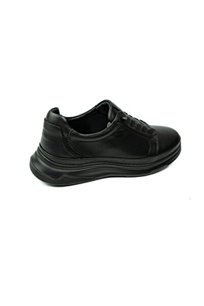 JAMES FRANCO 1654 Black Leather Men's Casual Shoes