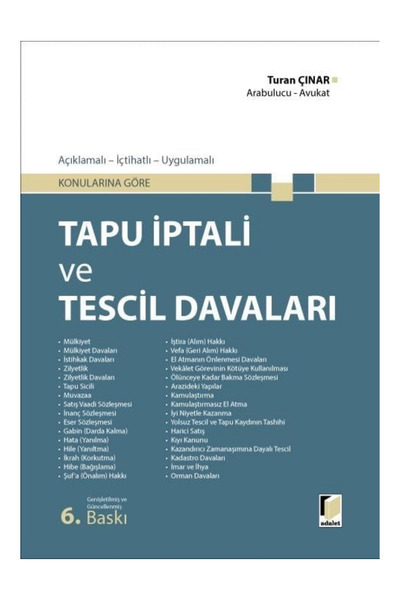 Adalet Yayınevi Tapu İptali ve Tescil Davaları/ÖZEL BASKILI KRAFT DEFTER HEDİYE