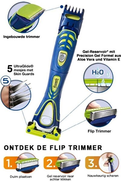 Wilkinson Hydro5 Groomer and Shaver 4-in-1 Clipper Set, + 9 Refills