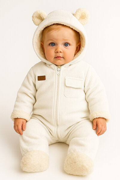 BYMURAT BABY Peluşlu Kadife Bebek Tulum – 6-24 Ay