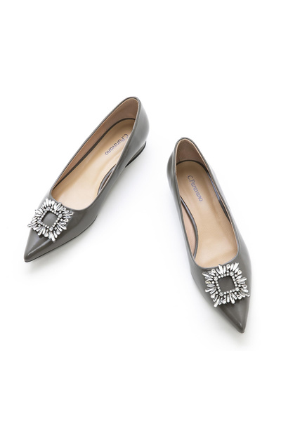 OEM Elegant, gray ballerinas for women, M 36