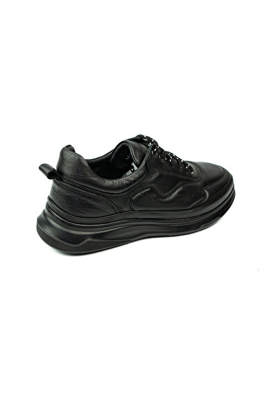 JAMES FRANCO 1653 Black Leather Men's Casual Shoes