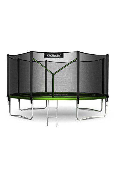 DacEnergy Trambulina de gradina, cu plasa de exterior, scara metalica, 2 trep...