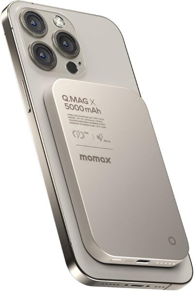 Shopi MOMAX Magnetic Power Bank, 5000mAh Wireless Portable Charger