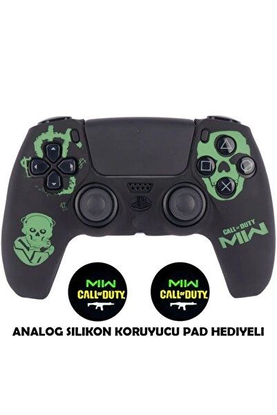 DeadSkull PS5 Dualsense Call of Duty Koruyucu Silikon Kılıf + Analog Silikon Koruyucu