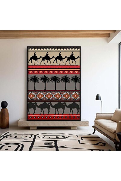 Marktna Najdi art design canvas painting with a hollow silver frame