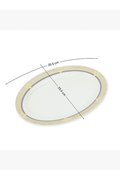 rexa Melamine oval plate with luxurious engravings - 68124