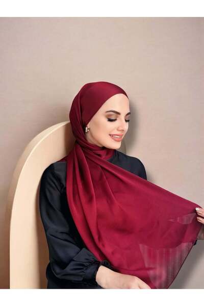 MODA Idol Satin Janjan Shawl - Burgundy