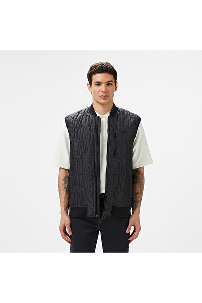 Lacoste Erkek Regular Fit Dik Yaka Kapitone Siyah Yelek